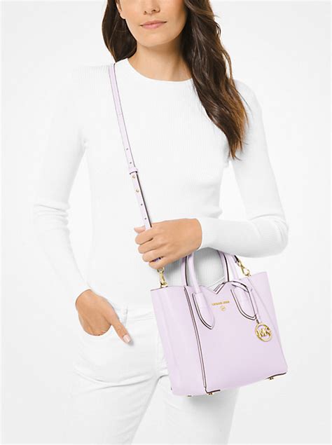 michael michael kors mae small messenger|Mae Small Pebbled Leather Messenger Bag .